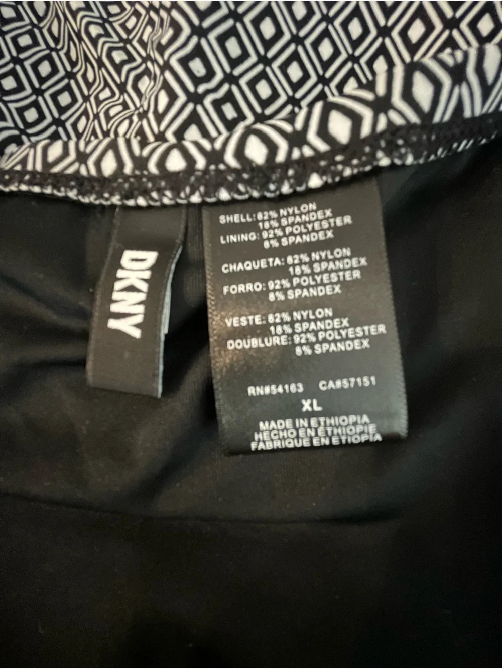 DKNY Black & White One-Piece Swimsuit - Picture 6 of 8